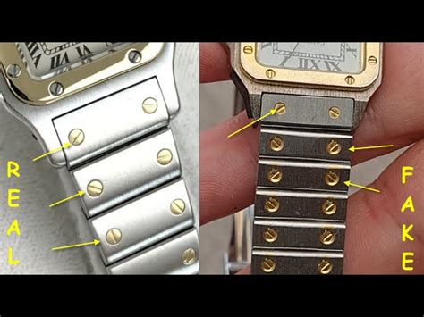 fake cartier watch vs real